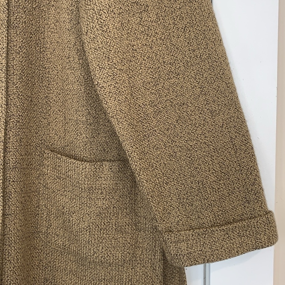 Vtg J Jill Retro Woven Pleat Back Wool Swing Coat M - Picture 6 of 15
